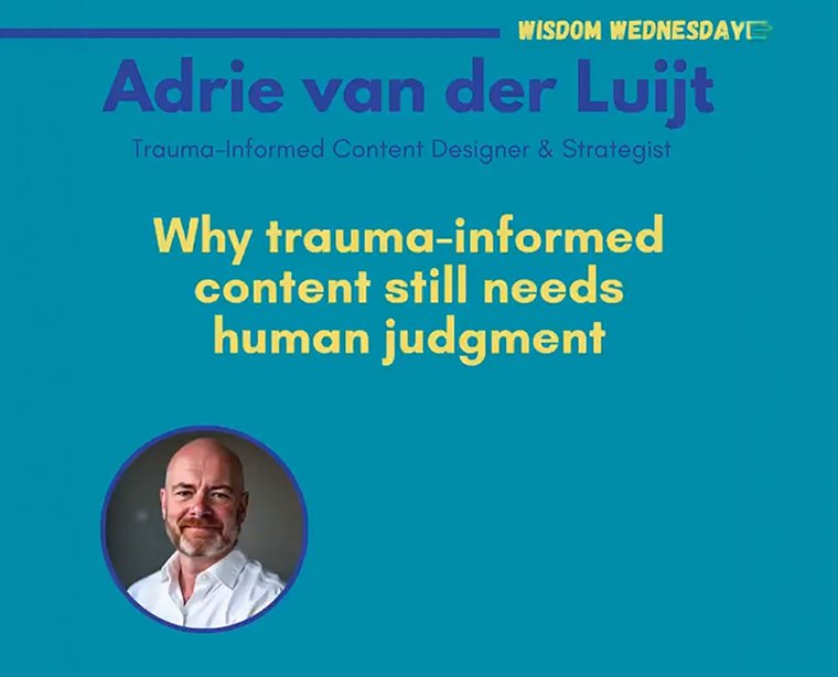Adrie van der Luijt, Founder of Trauma-Informed Content Consulting, was a guest on Megan Legawiec's WisDomWednesday.