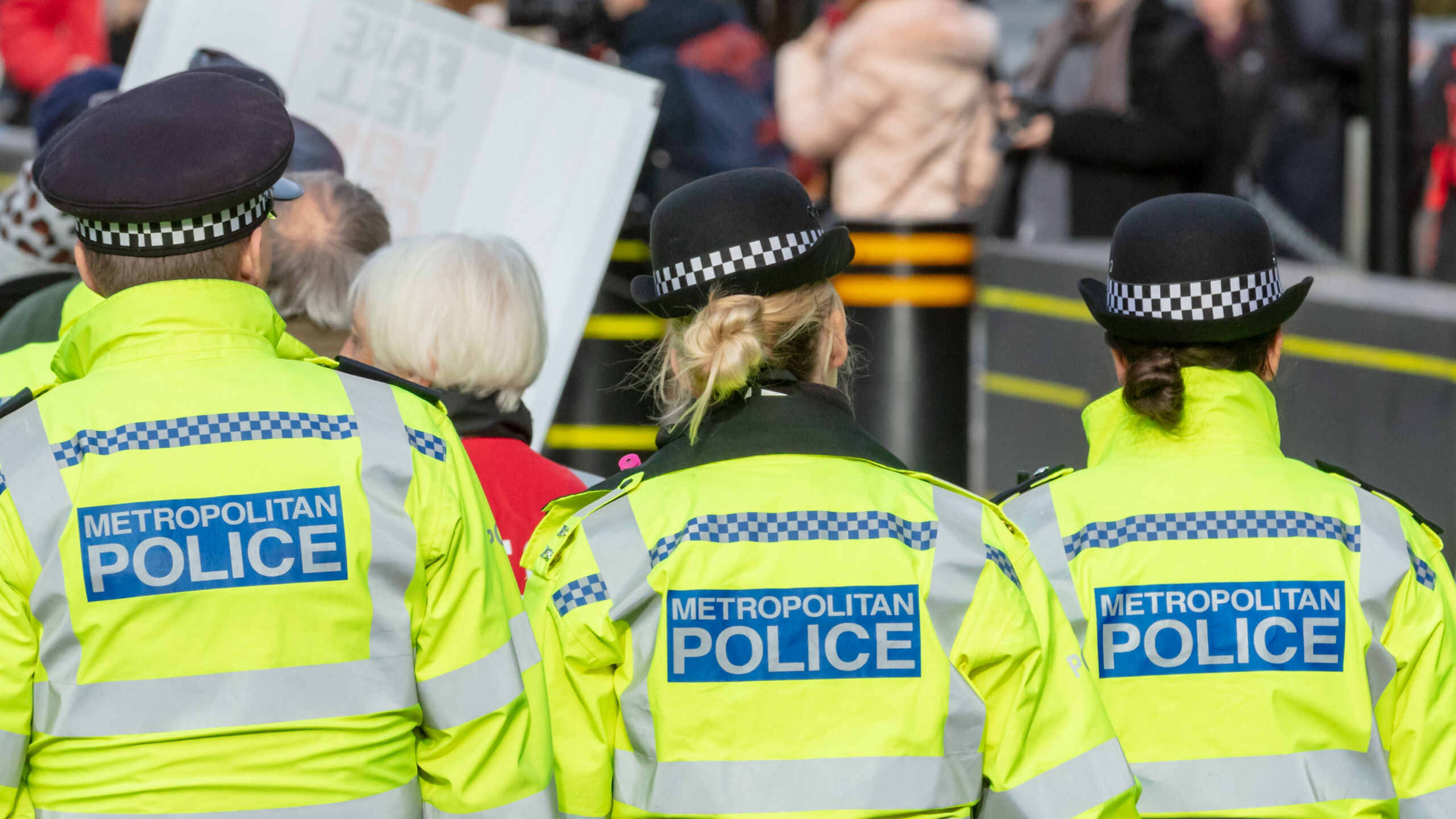 Metropolitan Police officers on duty.